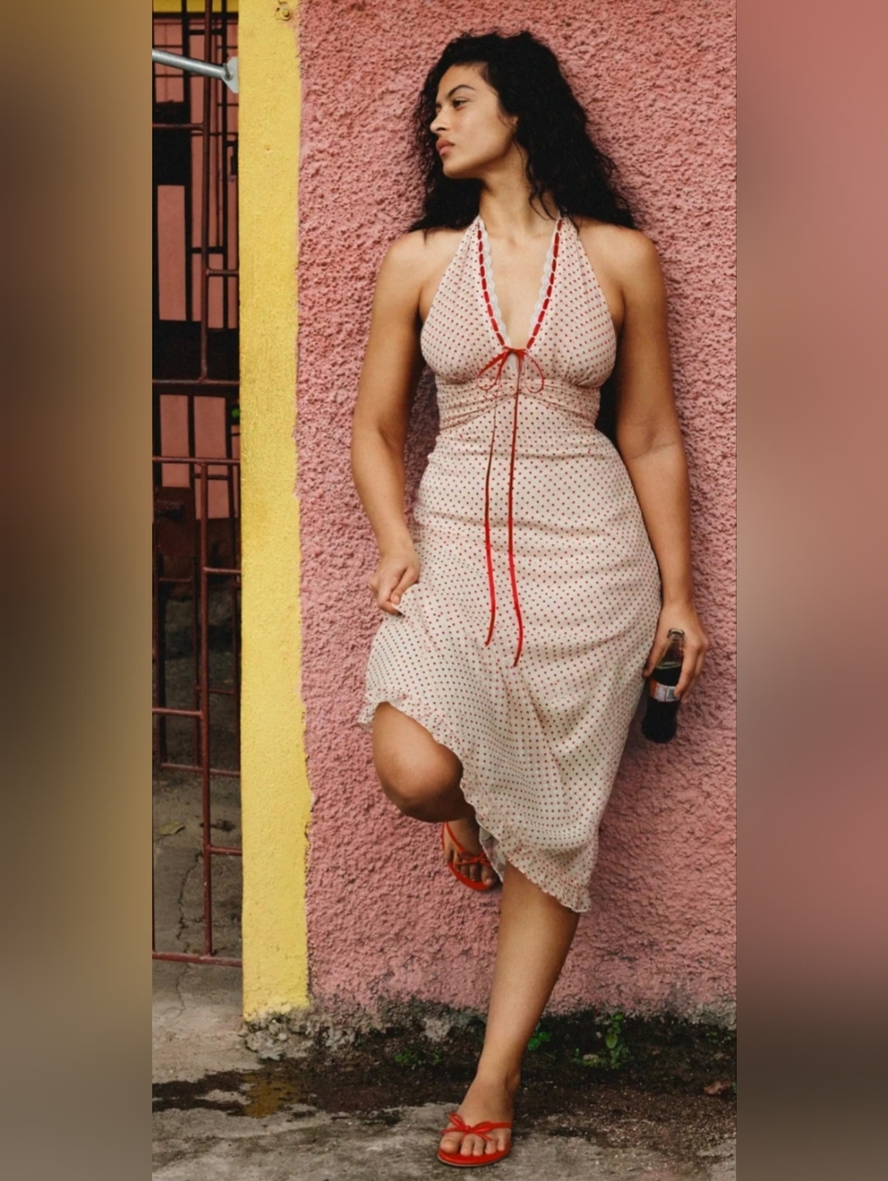 Anthropologie For Love & Lemons Halter Midi Dress